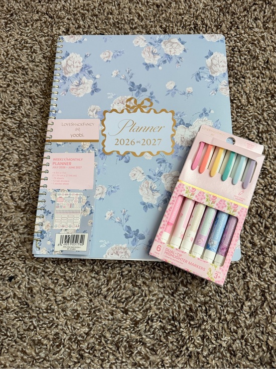 LoveShackFancy Accessories - SALE‼️ LoveShackFancy Yoobi Planner with double end markers